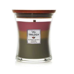 WoodWick Hearthside Trilogy 9.7-oz. Candle Jar Elderberry, Humidor, and Frasier